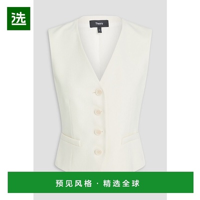 1h可退 香港直邮THEORY 希尔瑞 女士 织纹绉纱背心 O0509102Y0CRI