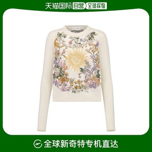 424S57EM172 香港直邮Dior 山羊绒刺绣图案针织衫