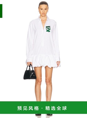1h可退 香港直邮Coperni 女士 褶皱下摆衬衫式连衣裙 COPR147F201