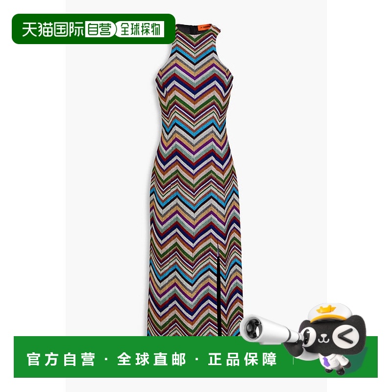 香港直邮MISSONI 米索尼 女士 金属感钩花中长连衣裙 DS23WG2VBC0