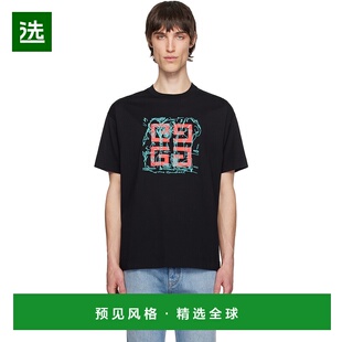 1h可退 香港直邮Givenchy 纪梵希 男士 黑色 4G Regular Fit T 恤