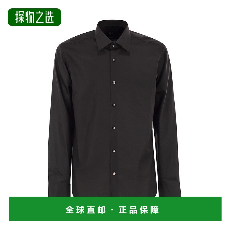 香港直邮BOSS 波士 男士 合体款棉府绸衬衫(easy-iron) 50479943