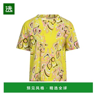 1h可退 香港直邮Emilio Pucci 璞琪 女士 T恤 green绿色 舒适时尚