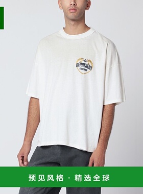 1h可退 香港直邮Represent 男士 Écru 棉混纺T恤 MLM100171CO30