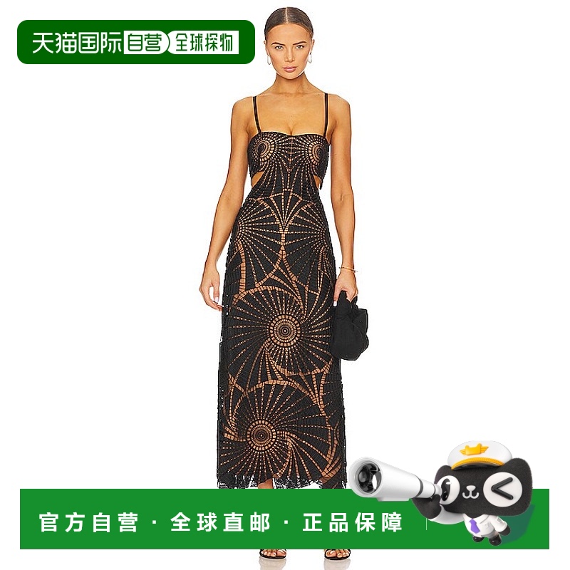 1h可退 香港直邮Simkhai 女士 Jamie 连衣裙 2231069M black黑色