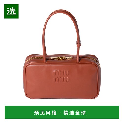 香港直邮Miu Miu Beau 皮革手提包 5BB1722CRWVOOO