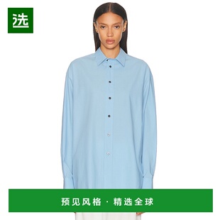 1h可退 香港直邮The Row 女士 Miller 衬衫 970W2567 blue蓝色 舒