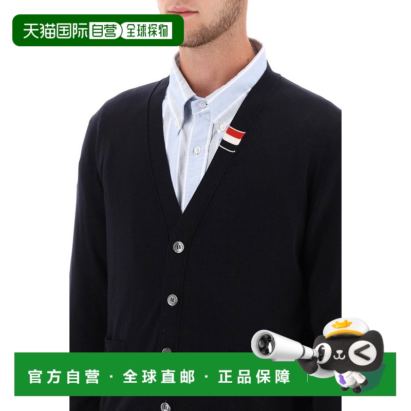 欧洲直邮THOM BROWNE 男士针织毛衣MKC489AY1014415羊毛长袖开衫