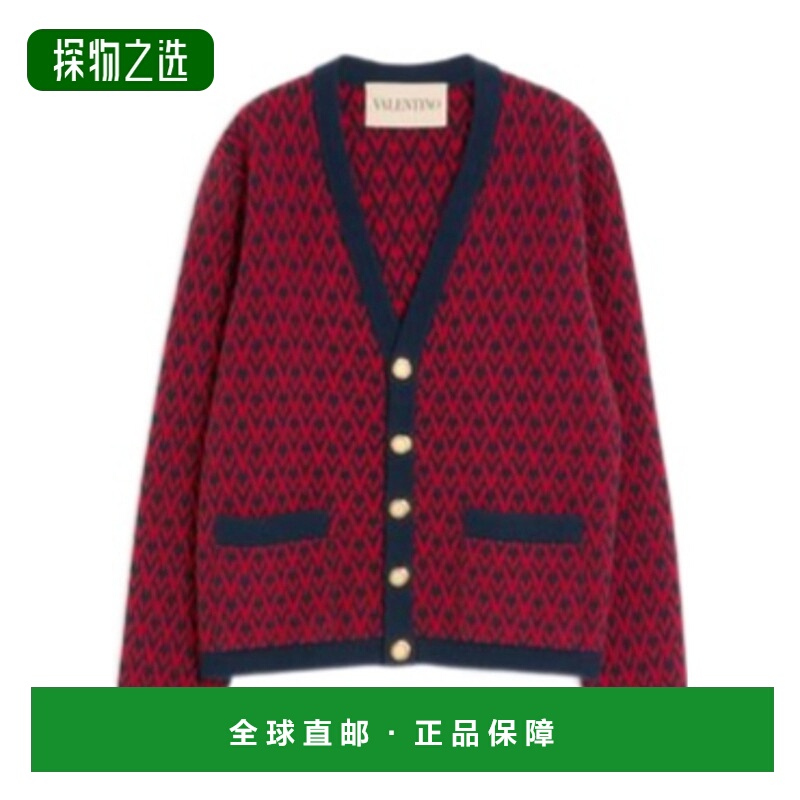 香港直邮Valentino 提花羊毛开衫 VKA04IAR1华伦天奴长袖