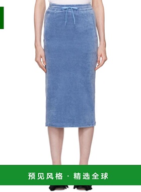 1h可退 【美国直邮】Pushbutton 蓝色 H Line 中长半身裙 女装 女