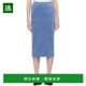 美国直邮 女装 Pushbutton 1h可退 中长半身裙 蓝色 Line 女