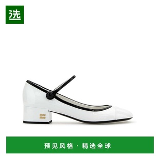 5I435E06EFA035缪缪 徽标高跟鞋 香港直邮Miu Miu