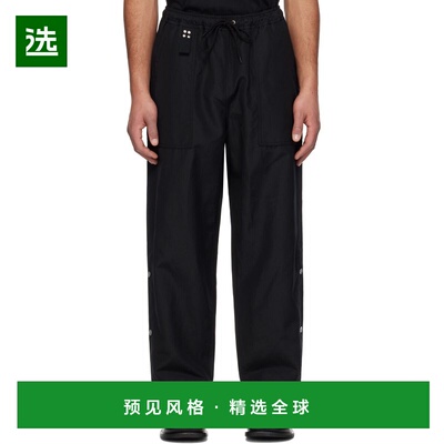 1h可退 香港直邮comme des garcons 川久保玲 男士 黑色 Wool Hig