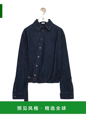 香港直邮LOEWE 女士衬衫 S359Y1DX195380 SS2026 蓝色 长袖衬衫