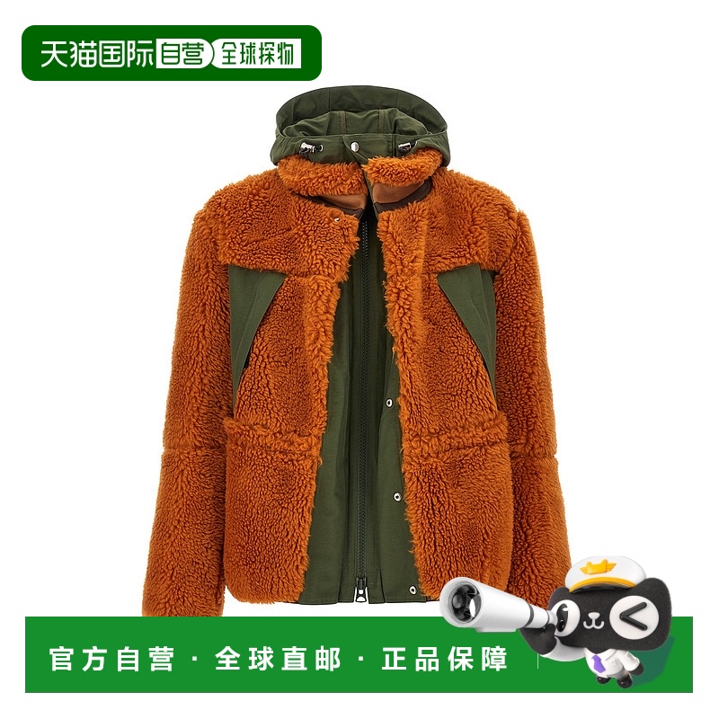 1h可退 香港直邮Sacai 男士 人造毛羊皮大衣 2503854M858外套