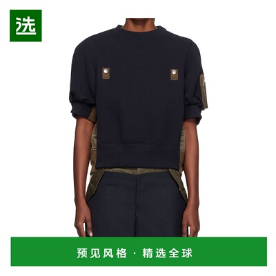 香港直邮Sacai Sponge x Nylon 斜纹布卫衣运动衫 2508060