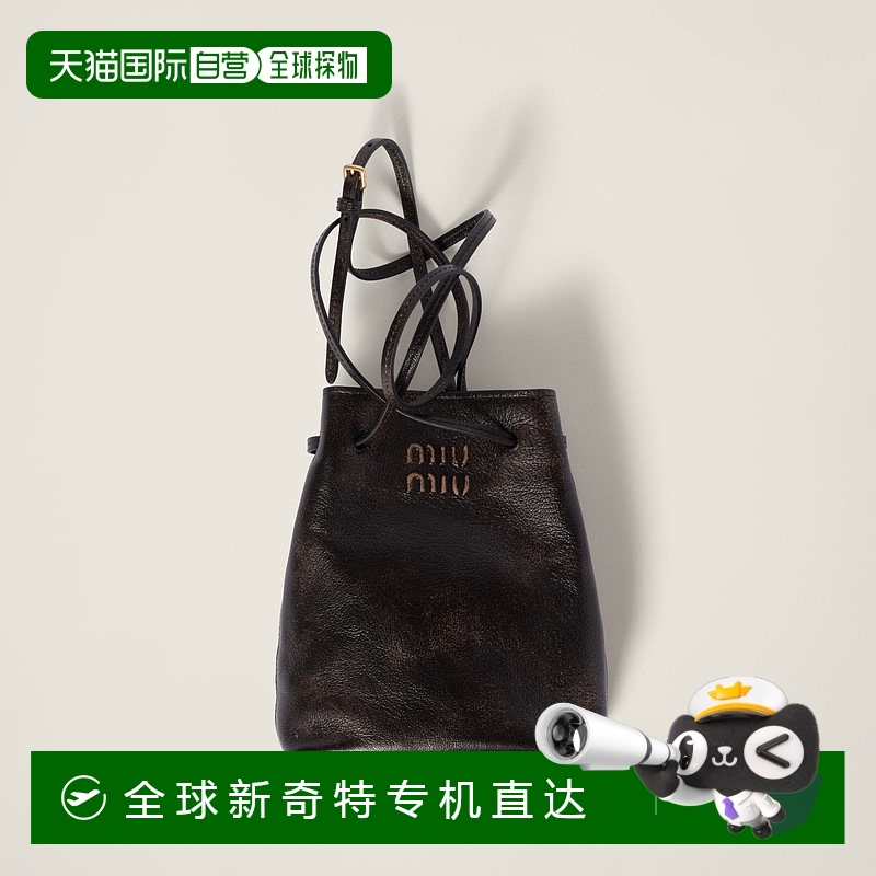 欧洲直邮MIU MIU(缪缪)24新品 纳帕皮革手拿包