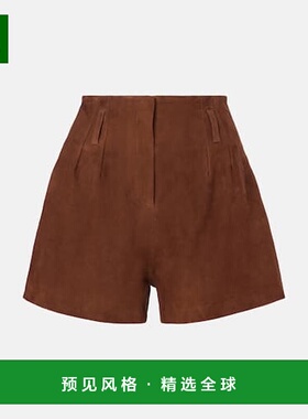 香港直邮The Frankie Shop 女士 Lise 绒面革短裤休闲裤
