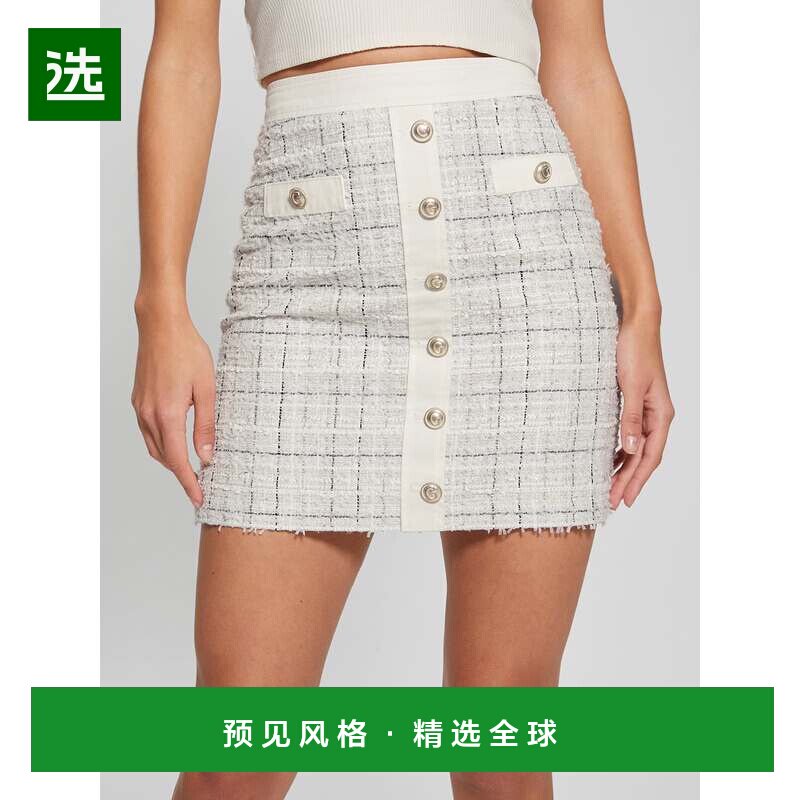 【日本直邮】GUESS女士迷你裙半身裙包臀裙a字裙秋冬季新款女半身