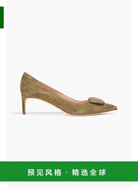 1h可退 香港直邮Rupert Sanderson 女士 Nora 精饰绒面革浅口鞋 F