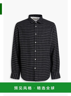 1h可退 香港直邮officine generale 男士 Lipp 方格棉布棉质法兰