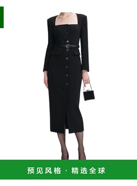 1h可退 香港直邮SELF-PORTRAIT 女士连衣裙 AW25082MB AW2025 黑