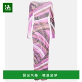 香港直邮Emilio Iride Pucci 1h可退 璞琪 女士 透视薄纱长款 连衣