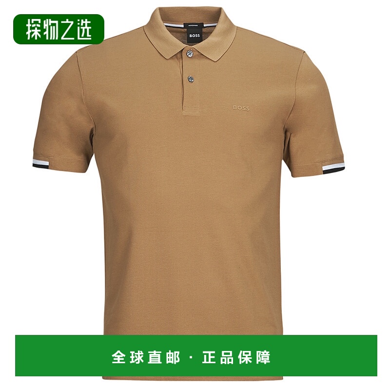 欧洲直邮BOSS 男士 PARLAY 147 短袖polo衫 棕色