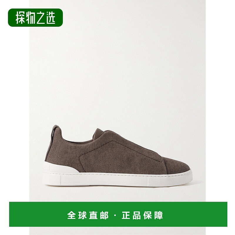 香港直邮zegna 杰尼亚 男士 圆头低帮板鞋 LHTYES4841Z一脚蹬