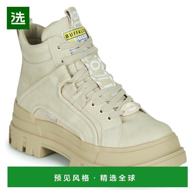 欧洲直邮Buffalo ASPHA NC MID女士系带厚底靴子 时尚冬季女鞋