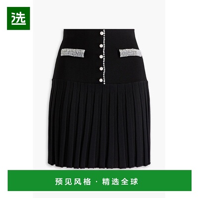 1h可退 香港直邮Sandro 女士 精饰弹性针织迷你半身裙 SFPJU01017