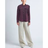 舒适时尚 1h可退 牛仔布衬衫 purple紫色 香港直邮Dondup 女士