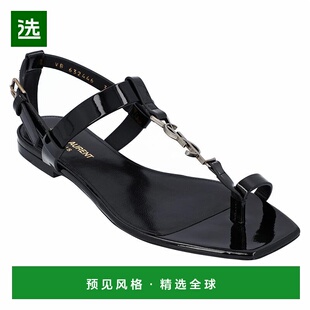 6324468ILL单鞋 香港直邮YSL 女士黑色小牛皮凉鞋 YSL女鞋 圣罗兰