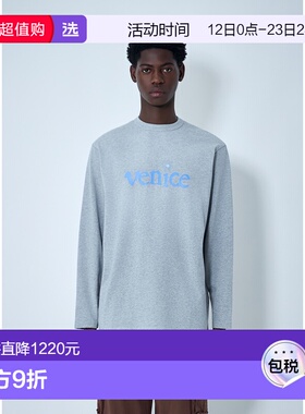 1h可退 香港直邮Erl 男士 Venice 印花 T 恤 ERL11T006 grey灰色