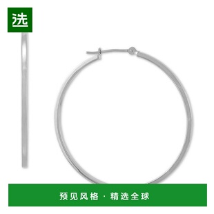 1h可退 【美国直邮】Macy's|10k 金中号平边环状耳环(还有 10k