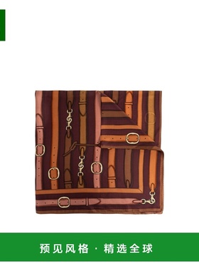 香港直邮COACH 女士围巾 29CAZ31YLU SS2026 棕色 图案丝巾蔻驰