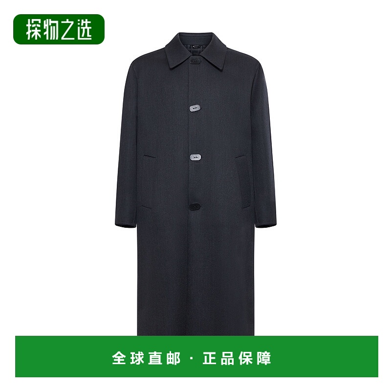 1h可退 香港直邮Fendi 芬迪 男士 长袖大衣 FF0816ASCM blue蓝色