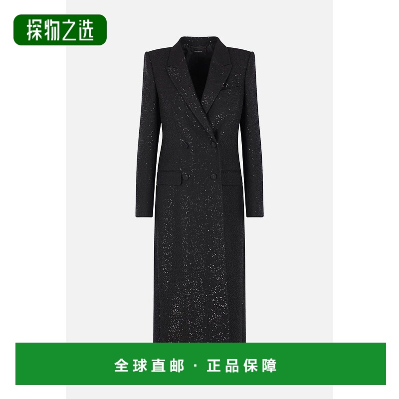 香港直邮Tom Ford 汤姆·福特 女士 湯姆福特亮片裝飾雙排扣大衣