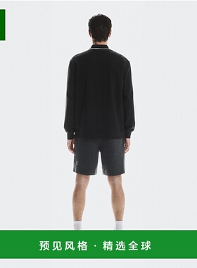 欧洲直邮On/昂跑 Courtside系列男士黑色再生聚酰胺logo标识P长袖