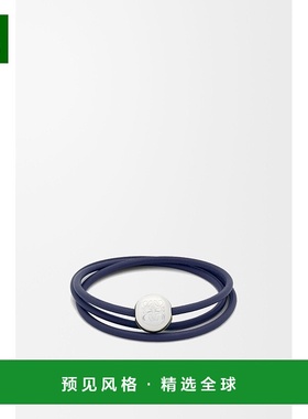 1h可退 欧洲直邮LOEWE/罗意威 Pebble系列 女士深蓝色小牛皮手链