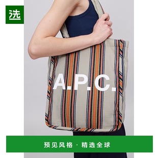 欧洲直邮APC 男女通用本色棉手提包托特包单肩包手提袋