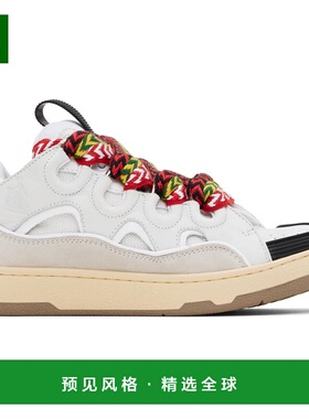 1h可退 香港直邮Lanvin 朗雯 男士 白色 Leather Curb 运动鞋 FUS