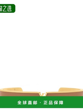 欧洲直邮LV路易威登 Initiales系列女士棕色牛皮logo标识手链