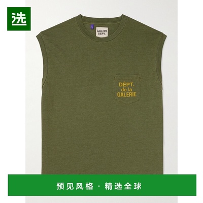 1h可退 香港直邮gallery dept 男士 徽标印花棉针织背心上衣 AS10