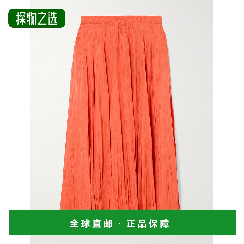 1h可退 香港直邮JOSEPH 约瑟夫 女士 Sully 褶裥真丝电力纺中长半