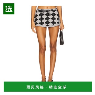 1h可退 香港直邮Danielle Guizio 女士 Agnes 菱形半身裙 F25316S