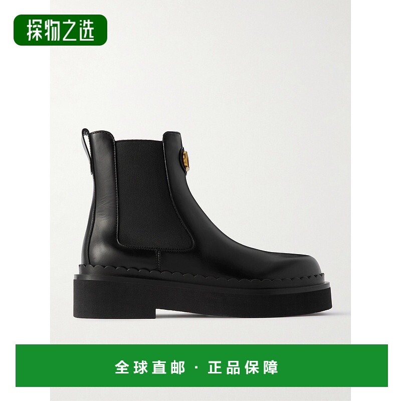 香港直邮Valentino 华伦天奴 女士 BEATLE VLOGO 30 标志T带短靴