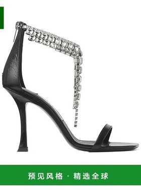 香港直邮Jimmy Choo 复古金属皮革高跟凉鞋 VERITYSANDAL100BYK