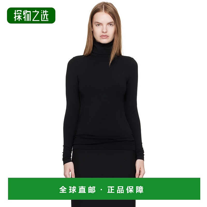 香港直邮Wolford 女士 黑色 Aurora 高领衫 56216