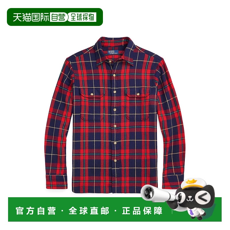 1h可退 香港直邮Polo Ralph Lauren Polo 拉夫·劳伦 男士 格纹衬